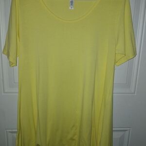 LuLaRoe Yellow Oversized Short Sleeve T-Shirt
